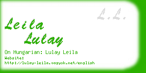 leila lulay business card